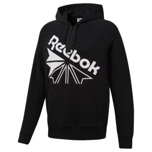 Reebok Classic Graphic Half-Zip Kapuzenpullover Herren - Schwarz - DE 067-MHK